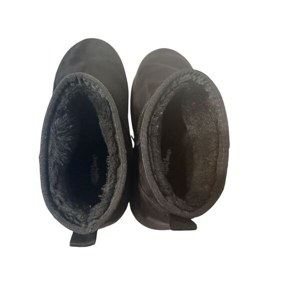 Charlotte Russe Black Faux Suede Platform Bootie Slip On Size 8 - Picture 7 of 8